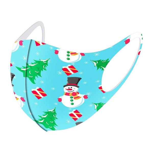 

рождественские украшения партии маска для лица детская мода санта-клаус printed многоразовый моющийся mouth маска masque котон reutilisable, Black