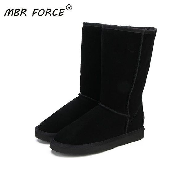 

mbr force quality boots fashion genuine leather australia classic women's high boot winter women snow shoes, Red;white