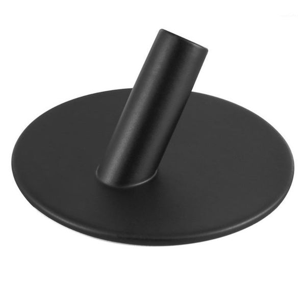 

hooks & rails 4pcs self adhesive hook black stainless steel towel robe coat cloth bag holder kitchen hardware bathroom accessories1