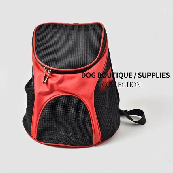 

fashion travel outdoor pet dog backpack double shoulder pet dog carrier backpack breathable mesh1