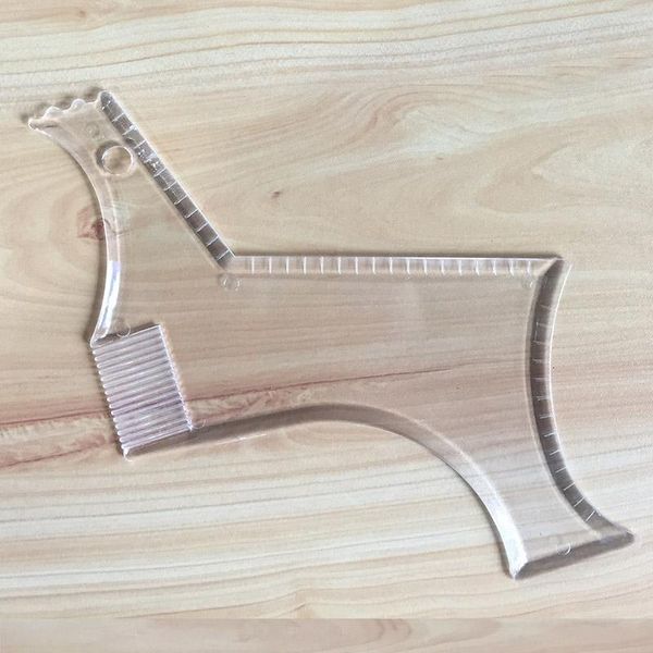 

transparent beard styling template stencil beard comb for men lightweight and flexible fits all in one tool beard shaping tool wmtrkg