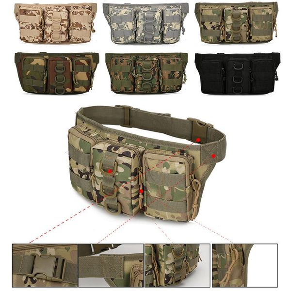 

outdoor bags men camouflage drop leg bag utility waist pack pouch adjustable hiking male multi-purpose messenger shoulder