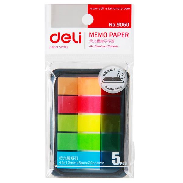 

1 пакет 5 цветов примечание 20 штук цвет sticky notes indicator strips индикатор наклейка deli 9060 bbykhq wrhome