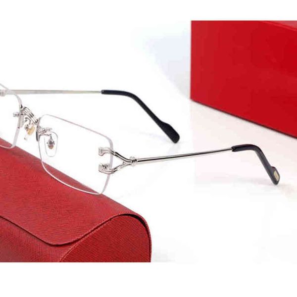 

vintage new glasses frame men sunglasses gold rimless eyeglasses for anti reflective clear lens prescription spectacles 85891 french, White;black
