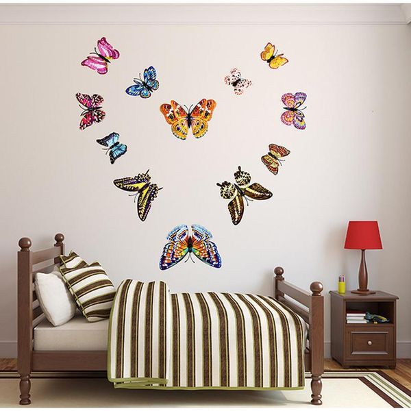 

luminous fridge magnets 12pcs 3d butterfly design decal art stickers room magnetic home decor diy wall de bbytja