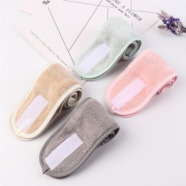 

adjustable wide hairband makeup head band toweling hair wrap shower cap stretch salon spa facial headband make up acc qylkob