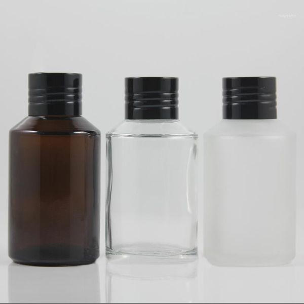 

storage bottles & jars amber/clear/frosted clear 125 ml glass toner cream container with screw lid1