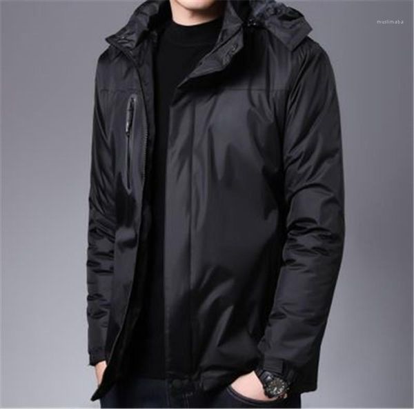 

outerwear man solid color outdoor jackets fashion trend long sleeve fleece zipper hooded coats male spring new casual windproof, Black;brown