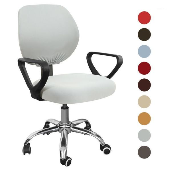 

chair covers 2pc swivel cover stretchable removable computer office washable rotating lift spandex elastic arm seat cushion1