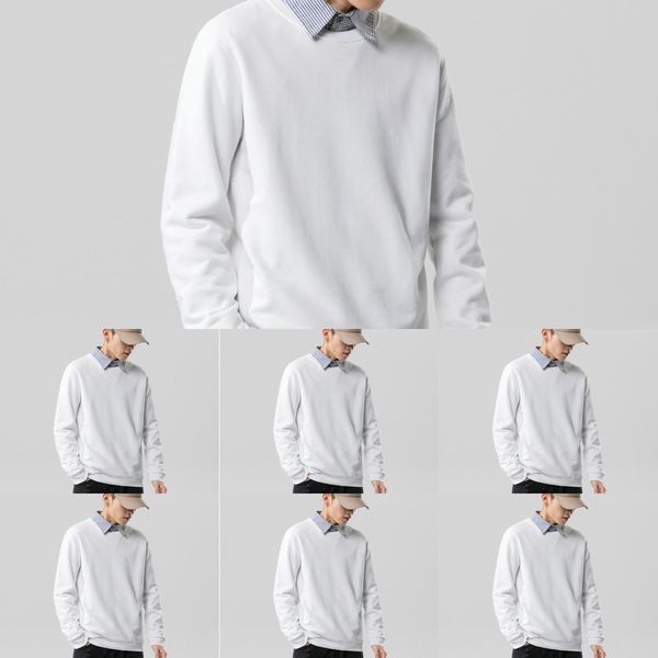 

men's 2020 autumn new casual sweater sweater solid color multi color boys fashionable and handsome long sleeve hpdwe, Black