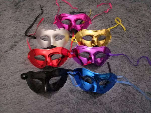 

new half-face party and electroplated dance halloween eco-friendly flat-head eye mask mj015