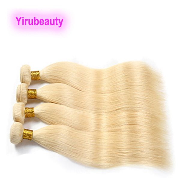

peruvian10 pieces/lot blonde straight 613# remy double wefts 100% virgin human hair extensions wholesale yirubeauty 10-32inch cheap, Black