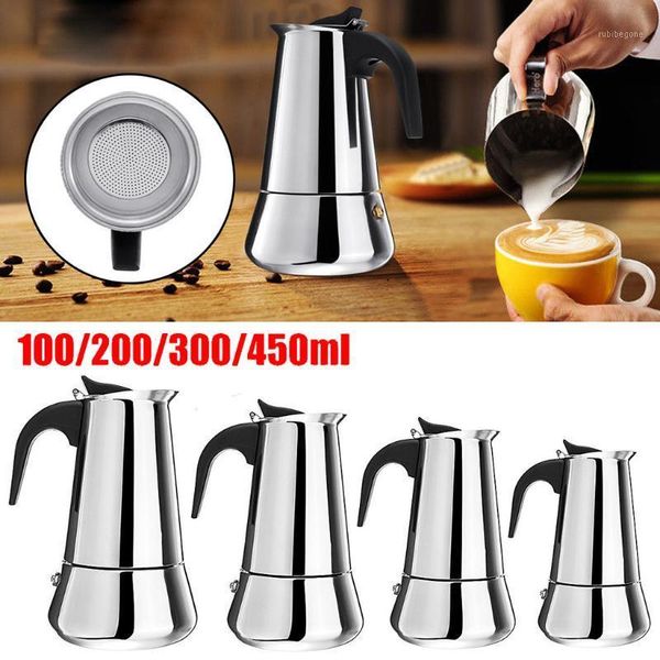 

coffee pots stainless steel mocha espresso latte percolator stove maker pot too home decoration accessories drop1