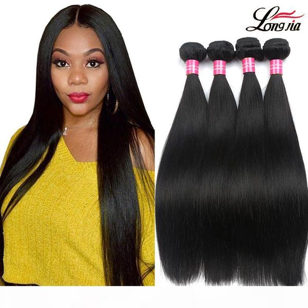 

grade 8a malaysian virgin human hair products 100% unprocessed virgin malaysian straight hair natural color #1b ing, Black