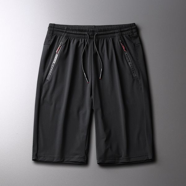 

mesh men's summer new shorts capris loose and breathable leisure sports pants ice silk, White;black