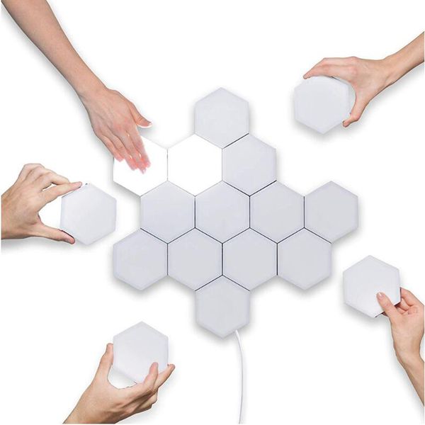 

1-10pcs touch sensitive lighting lamp hexagonal lamps quantum lamp modular led night light hexagons creative decoration lamp