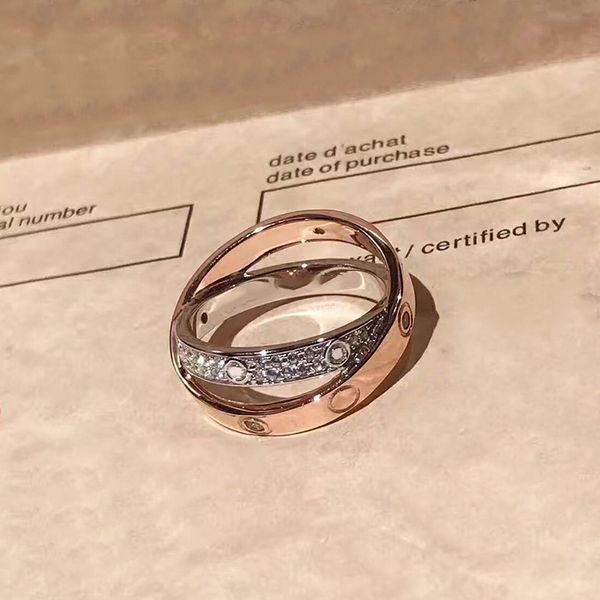 

высокое качество моды 925 silve маточные кольца серебра розового золота любовь кольца кольцо винт свадьбы cz камни на день рождения серебра, Slivery;golden