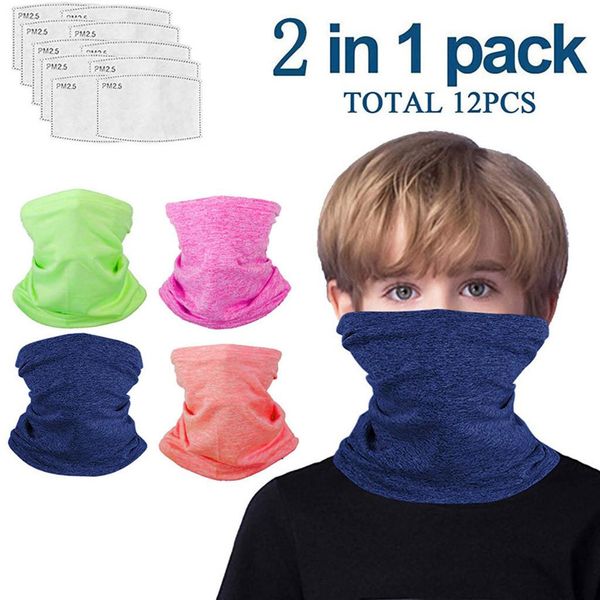 

12pcs kids mascarillas scarf mascaras sports face masks halloween cosplay mask mondmasker kinderen masque lavable enfant jllwjj