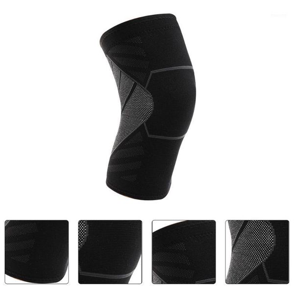 

elbow & knee pads 1pc useful elastic sports support brace fitness protector1, Black;gray