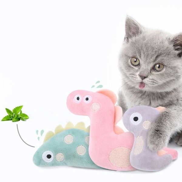 

3pcs cat funny catnip toys cartoon cat molar toy cute bite resistant plush animal shape chewing for fetching and catch games