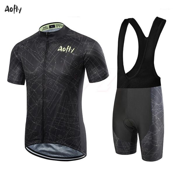 

aofly cycling jersey short sleeve set starry sky dot constellation map animated 9dgel pants breathable summer bicycle clothes1, Black;blue