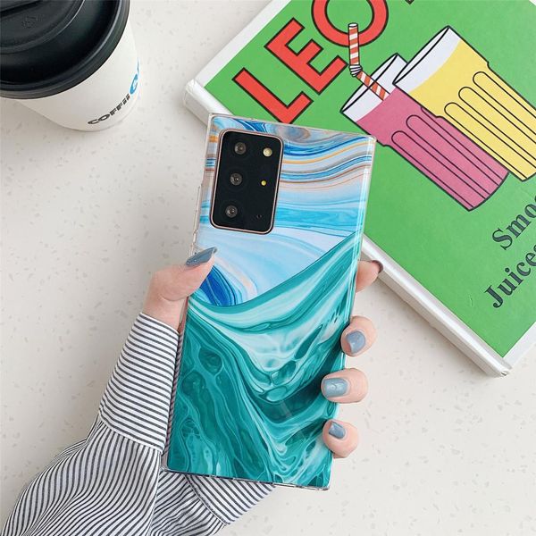 

for samsung galaxy note20 ultra ocean wave coral imd glossy marble phone case