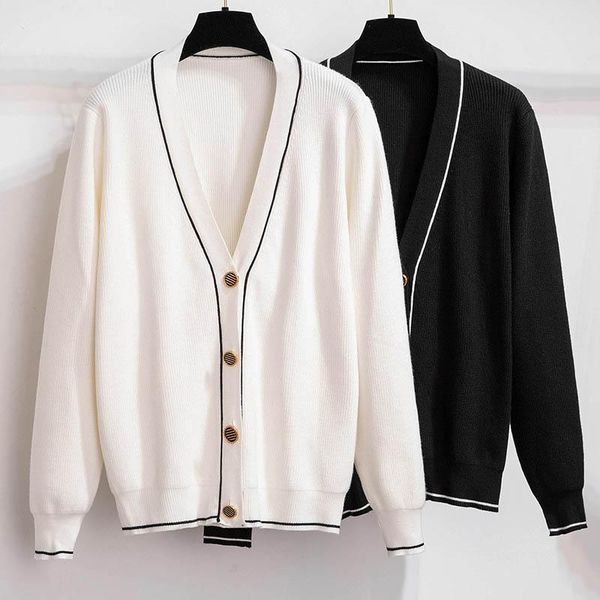 

women's jackets oversized loose knitted jacket bust 160cm plus size 6xl 7xl 8xl 9xl 10xl long sleeve v-neck cardigan sweater coat women, Black;brown