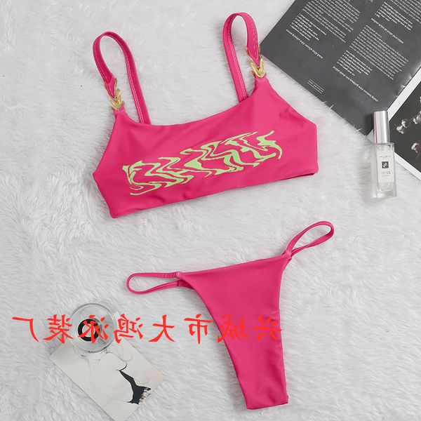 

alphabet split swimsuit 21 years new bikini triangle neck strap