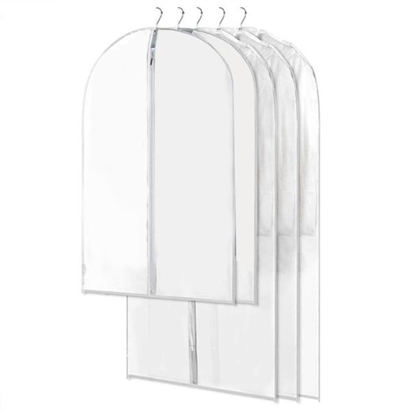 

protective home market translucent store 5pcs cloth zipper cover garment for dustproof bbycaf lipper