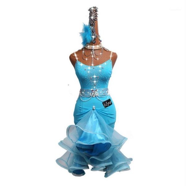 

new sparkly rhinestones latin dance dress women fringe dresses ladies samba salsa competition performance dancing clothes1, Black;red