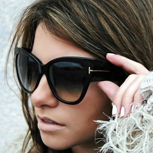

new gradient points cat eye women sunglasses tom high fashion sun glasses female cateyes sunglasses women brand designer oculos, White;black