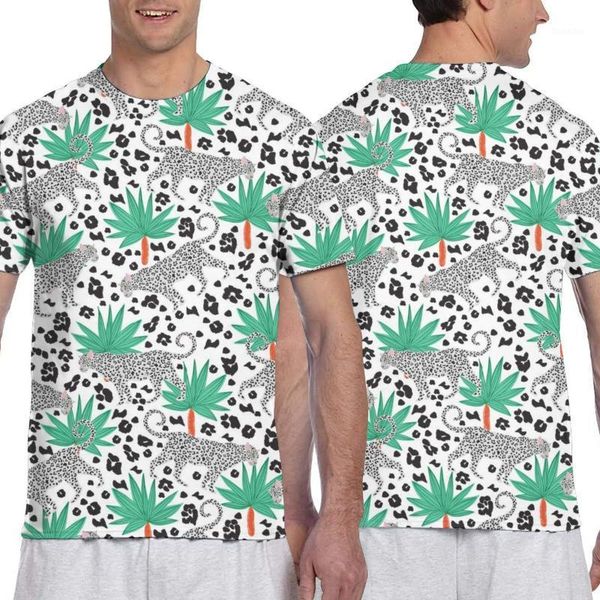 

men's t-shirts noisydesigns tropical plants 3d print t shirt leopard pattern clothing sweatshirt men drop1, White;black