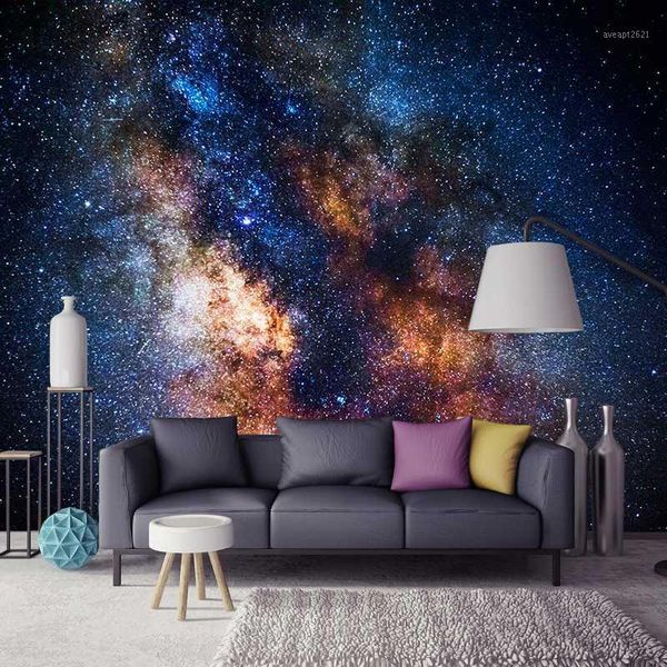 

custom p mural wallpaper starry sky nature landscape living room sofa bedroom background wall decor painting wall art modern1