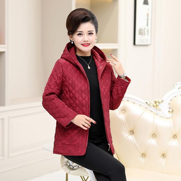 

casual winter jacket women hooded cotton padded autumn female coat outwear slim ladies parka abrigos mujer invierno, Black