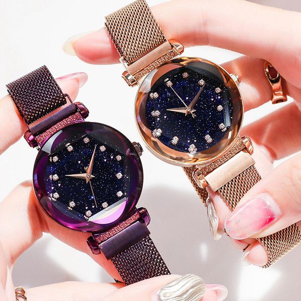 

starry sky bracelet quartz watches for women luxury clock fashion ladies casual creative dress watch gift