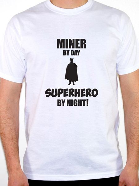 

new hip hop short sleeve o-neck miner by day superhero - mining coal pit minerals themed mens tee shirt sport hooded sweatshirt hoodie
