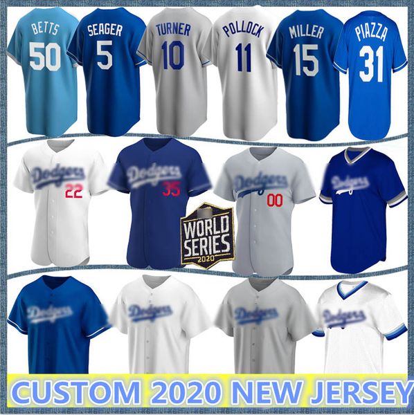 

доджерс трикотажные изделия 50 mookie беттс мировой серии 22 клейтон kershaw пользовательские 35 коди bellinger 31 joc педерсен 5 сигер росс, Blue;black