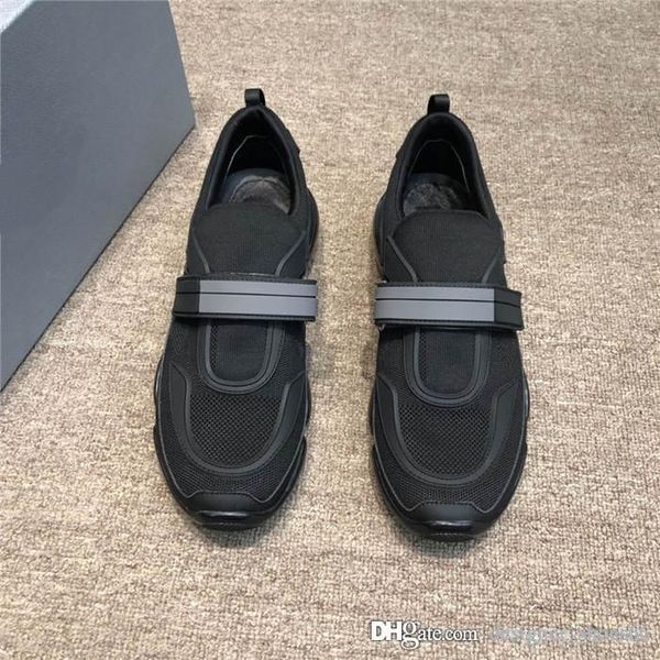 

mens shoes the latest cowhide with breathable fabric anti-slip wear rubber outsole sports casual shoes original packaging, Black