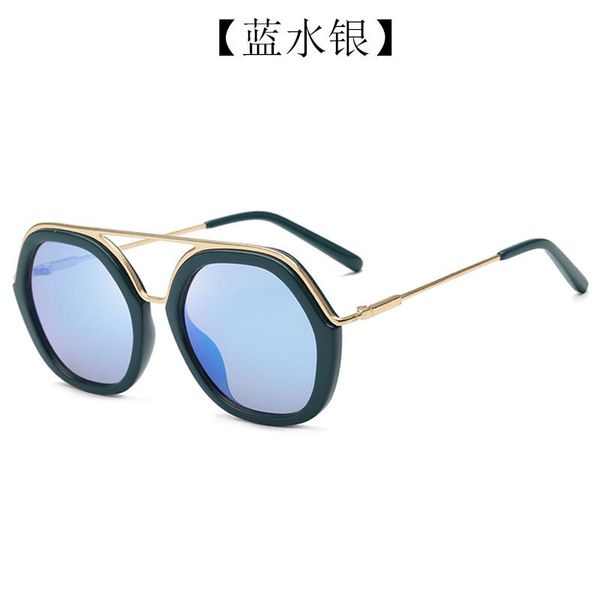 

sunglasses square metal blue dazzling color men gafas de sol los hombres, White;black