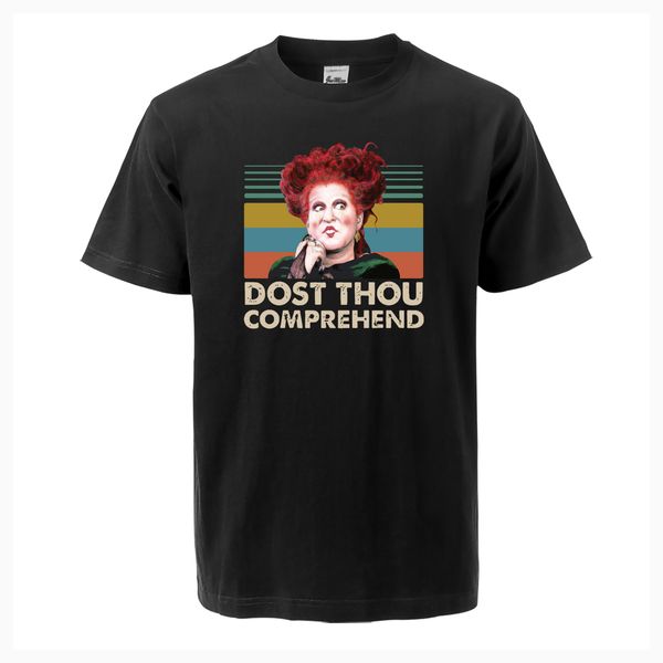 

winifred sanderson dost thou comprehend vintage fashion casual summer new loose fitness short sleeve hooded sweatshirt hoodie men t shirt