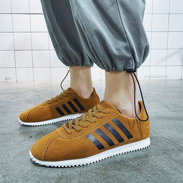 

light men's running comfortable leather eihort upper sports outdoor walking jogging sneakers casual men shoes big 45, Black