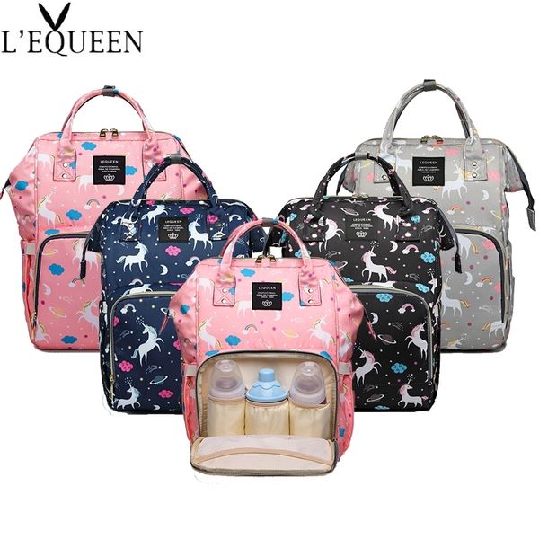 

lequeen large capacity maternity mummy multifunctional diaper travel backpack nursing bag baby care handbag 201120