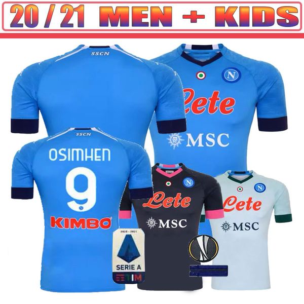 

2020 2021 serie a naples napoli home soccer jerseys napoli blue football jerseys shirt for men 19 20 hamsik .insigne player naples jerseys, Black;yellow