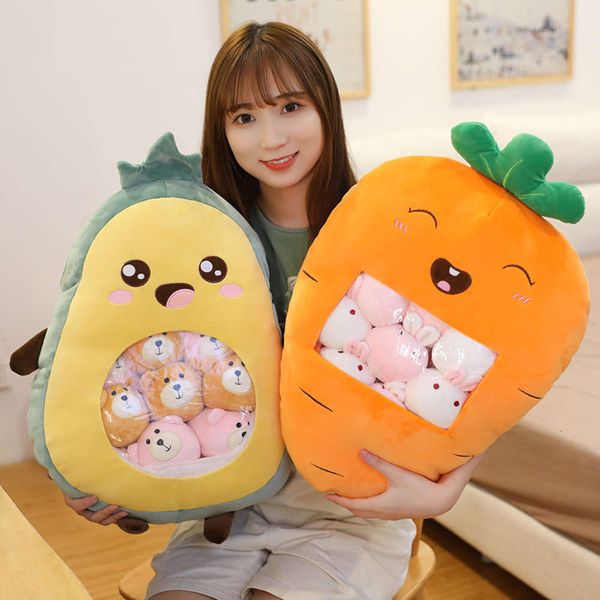 

bag snack strawberry avocado carrot banana pillow of 8 dolls t8lz