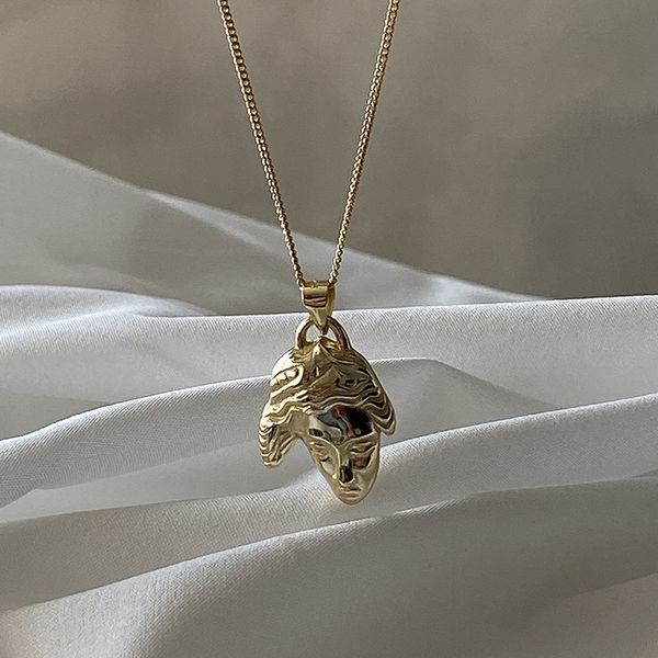 

peri'sbox abstract portrait face necklaces irregular 925 sterling silver necklaces for women thin chain minimalist necklace 2019 q0531