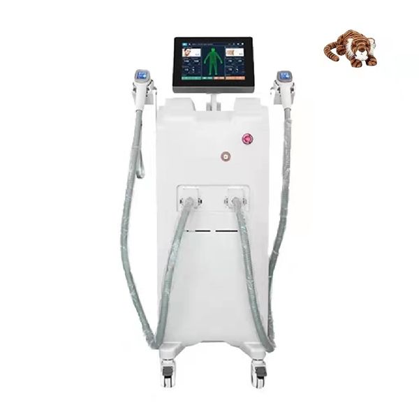 

2022 the new diode laser 755/808/1064nm permanent hair removal machine with double handle with screen spa clinic home use, Black