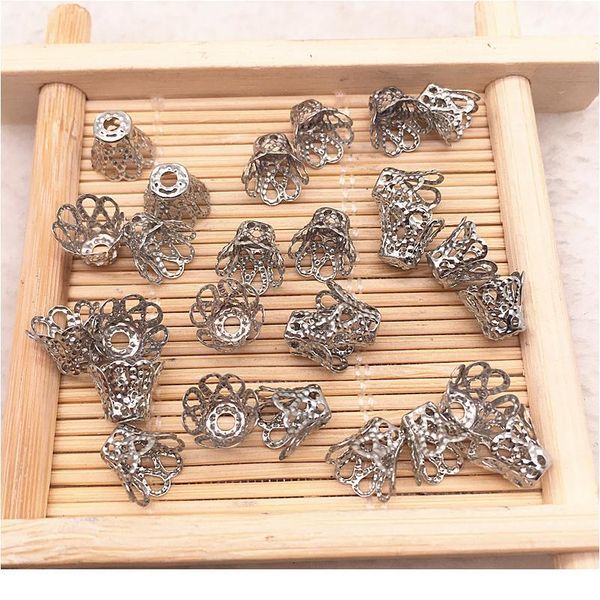 

100pcs jewelry accessories beads caps medium wine cup silver/gold/dull silver plating for diy necklace jllmcu