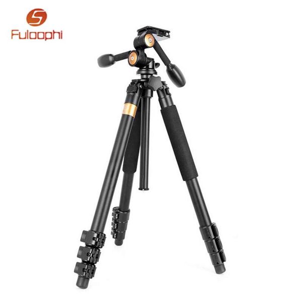 

q620 professional dslr recorder camcorder video camera tripod + panoramic head stable heavy camera stand for telep lens