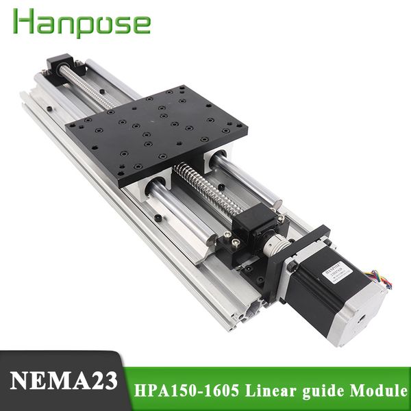 

prices nema23 stepper motor hpa150 linear modules effective stroke 300-1000mm linear guides sbr16 ball screw for cnc