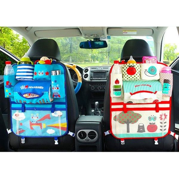 

cartoon car seat storage bag tidy organiser multi-pocket bag auto travel storage hanging holder kids baby cute